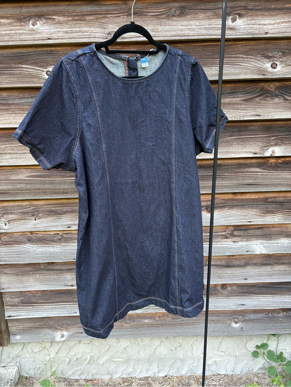 Old Navy Dark Indigo Denim Short Sleeve Dress
